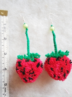 Bancrochet ต่างหูถักโครเชต์ crochet earring หลากสี 4-6 นิ้ว