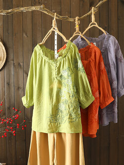 เสื้อลินิน เสื้อผ้าฝ้ายลินิน เสื้อเชิ้ตผ้าลินิน