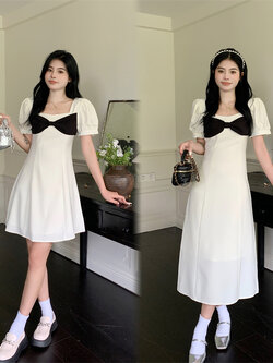 เดรสแขนสั้น มีไซส์ L-4XLอก 38-47 นิ้ว ใส่ได้ทั้งสาวหุ่นดีน่ารักจนถึงสาวอวบพลัสไซส์ จัดส่งฟรี! ทักแชทสั่งซื้อ