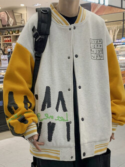 เสื้อแจ็คเก็ตเบสบอล เสื้อคลุม เสื้อแขนยาวสไตล์เกาหลี