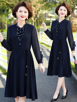 เดรสวัยผู้ใหญ่40-60ปี เดรสคุณแม่ ชุดเดรสทำงานวัยผู้ใหญ่ แบรนด์ MAMA DRESS