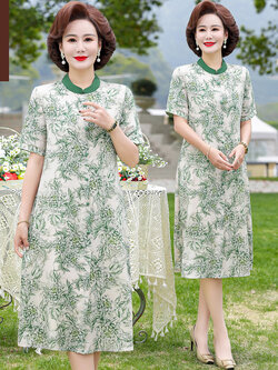 เดรสวัยผู้ใหญ่40-60ปี เดรสคุณแม่ ชุดเดรสทำงานวัยผู้ใหญ่ สนใจทักแชท