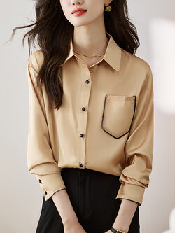 เสื้อเชิ้ตผู้หญิงแขนยาว เสื้อเชิ้ตผู้หญิงใส่ทํางาน 390 บาทต่อชิ้น ฟรีค่าจัดส่ง