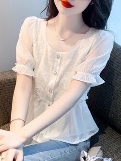 เสื้อเชิ้ตผู้หญิงแขนยาว เสื้อเชิ้ตผู้หญิงใส่ทํางาน 390 บาทต่อชิ้น ฟรีค่าจัดส่ง