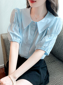 เสื้อลูกไม้ แขนสั้น