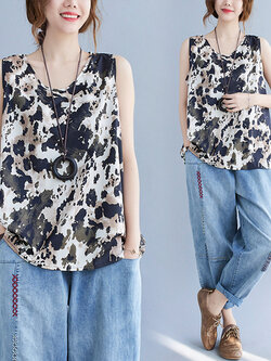 เสื้อผ้าฝ้ายผ้าลินินตัวใหญ่ ไซต์โอเวอร์ ใส่หลวมๆ ส่งฟรี