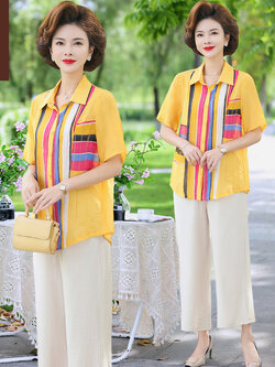 เสื้อผ้าคุณแม่วัย 60 เสื้อคนแก่ผู้หญิงวัย60