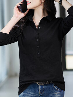 เสื้อยืดสีดำ แฟชั่น เสื้อยืด T-shirt สีดำ สวมใส่สบาย ไม่ร้อน