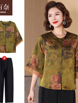 เสื้อผ้าคุณแม่วัย 60 เสื้อคนแก่ผู้หญิงวัย60