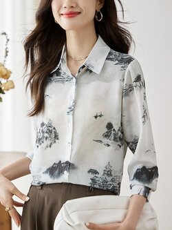 เสื้อเชิ้ตผู้หญิงแขนยาว เสื้อเชิ้ตผู้หญิงใส่ทํางาน 390 บาทต่อชิ้น ฟรีค่าจัดส่ง