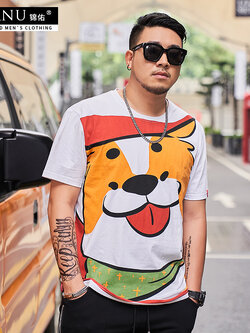 เสื้อยืดผู้ชายอ้วน S-5XL(อกเสื้อ39-51นิ้ว)