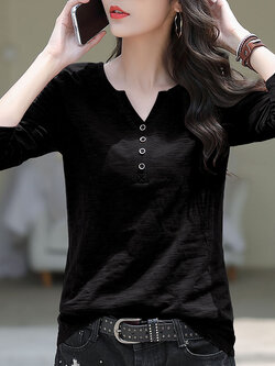 เสื้อยืดสีดำ แฟชั่น เสื้อยืด T-shirt สีดำ สวมใส่สบาย ไม่ร้อน