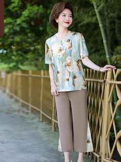 เสื้อผ้าคุณแม่วัย 60 เสื้อคนแก่ผู้หญิงวัย60