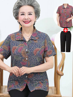 เสื้อคุณยาย เสื้อผู้วัยอายุ60-70ปี เสื้ออาม่า เสื้อผู้สูงอายุ