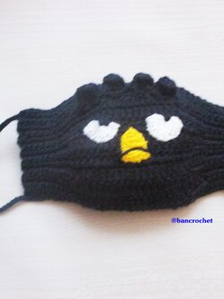 Bancrochet ผ้าปิดจมูกถักโครเชต์ ลายbad badz maru Crochet face mask fashion หลากสี 16x13x34 cm