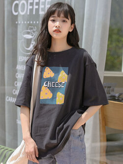 เสื้อผ้าวัยรุ่นเกาหลี เสื้อยืดวัยรุ่นผู้หญิง มีขนาด S M L XL