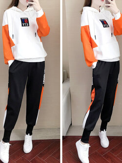 ชุดวอร์ม สูทเกาหลี Jumpsuit ชุดจั้มสูท ชุดเซท 2 ชิ้น ชุดกีฬาผู้หญิง ชุดออกกำลังกาย เสื้อกันหนาว ชุดวอร์มคู่