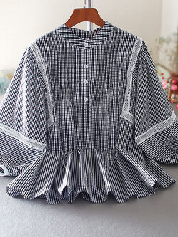 เสื้อลินิน เสื้อผ้าฝ้ายลินิน เสื้อเชิ้ตผ้าลินิน ปักลายสวยๆด้วยด้าย สไตล์VINTAGE