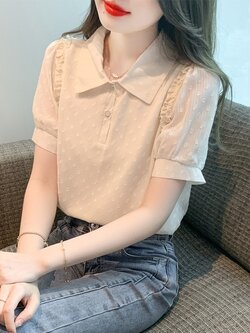 เสื้อเชิ้ตผู้หญิงใส่ทํางาน 390 บาทต่อชิ้น ฟรีค่าจัดส่ง