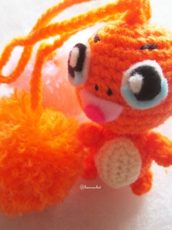 ที่ห้อยกระเป๋า พวงกุญแจตุ๊กตา ฮิโตะคาเงะ dolls pom pom amigurumi crochet keychain