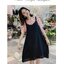 Dress4614 ชุดเดรสกระโปรงทรงปล่อยสีดำซิปหลังผ้าโพลีเนื้อดี พร้อมเสื้อตัวในลายดอกไม้โทนสีส้มผ้าเนื้อดียืดหยุ่นสูง งานสวยน่าใส่ ผ้านุ่มใส่สบาย แมทช์ได้ลงตัว ใส่เที่ยว/ใส่ทำงานได้
