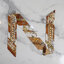 Hermes Caramel/White/Bronze Brides et Gris Silk Twilly Scarf (1 เส้น)