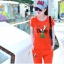 Set_bt1594 ชุดเซ็ท 2 ชิ้นแนวสปอร์ต(เสื้อ+กางเกง) เสื้อคอกลมแขนสั้นสกรีนลาย กางเกงขายาวสี่ส่วนเอวยางยืดมีกระเป๋าข้าง ผ้าคอตตอนเนื้อนุ่มยืดขยายได้เยอะ งานน่ารัก เท่ๆ ผ้าเนื้อดีนุ่มใส่สบาย มี 3 สี ชมพู, ส้ม, เทา