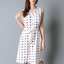 🕊️ Dress4746 เดรสคอจีนลายนกสุดละมุนสีพื้นขาว กระดุมผ่าหน้าครึ่งตัวสวมใส่ง่าย ผ้าผูกเอวเพิ่มทรงสวย ผ้าวูลพีชเนื้อนิ่ม ใส่สบาย มีซับในอย่างดี