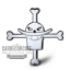 โลโก้สติกเกอร์โลหะหัวกะโหลก วันพีช Jolly Roger - One piece Skull 3D Metal plate