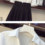 Blouse3702 เสื้อคอปกสีพื้นขาวครีมแขนระบายสี่ส่วน กระดุมมุกผ่าหน้า ผ้าไมโครเนื้อดีหนาสวยมีน้ำหนัก งานดีทรงดีแมทช์ง่าย แมทช์กับอะไรก็เข้า ทรงนี้ใส่ได้เรื่อยๆ