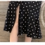 Set_bs1747 ชุดเซ็ท 2 ชิ้น(เสื้อ+กระโปรง) เสื้อยืดแขนสั้นสีขาวอกพิมพ์ลายตัวอักษรผ้าคอตตอนเนื้อดีนุ่มยืดหยุ่นสูง กระโปรงเอวสูงชายระบายลายจุดสีดำ ซิปหลัง มีซับใน ผ้าโพลีเนื้อดีเรียบสวยไม่ยับง่าย งานดีทรงดีลายสวย ดีเทลเก๋ๆ ดีงาม แมทช์ได้ลงตัว