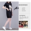Dress4576 เดรสไหมพรมแขนสั้นสีพื้นดำแต่งลาย Pig ผ้าไหมพรมถักเนื้อนุ่มยืดหยุ่นสูงเนื้อหนาปานกลางใส่ได้ทุกฤดูกาล งานสวยใส่ง่ายน่ารักมาก