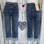 Jeans353 กางเกงยีนส์ขายาวทรงขากระบอกเอวสูง เอวกระดุม 2 เม็ด แฟชั่นนำเข้าเกรดพรีเมียม ผ้ายีนส์แท้ยีนส์ฟอกยืดนิ่มใส่สบาย ผ้านุ่มน่าใส่ทรงสวยงานดี แมทช์กับอะไรก็เข้า