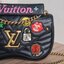 Louis Vuitton Black Calfskin Embroidered New Wave Chain MM