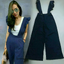 Jumpsuit662 ชุดเอี๊ยมยีนส์ขายาวผ้ายีนส์แท้เนื้อดี สายแต่งระบาย งานดีทรงสวยแมทช์ง่าย แมทช์กับเสื้อทรงไหนก็เข้า