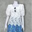 Blouse4038 เสื้อลูกไม้สีขาวทรงคอเหลี่ยม ผ้าลูกไม้ฉลุเนื้อดีลายสวย