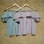 Blouse3852 เสื้อลายสก็อตเว้าไหล่บ่าซีทรูลูกไม้แต่งระบายอกแขนตุ๊กตา ผ้าคอตตอนเนื้อดีโทนสีพาสเทล งานน่ารักทรงฟรีไซส์ใส่สบาย งานสวยแมทช์กับอะไรก็เข้า มี 2 สี ม่วง, เขียว