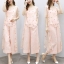 Set_bt1717 ชุดเซ็ท 3 ชิ้น(เสื้อ+กางเกง) เสื้อแขนกุด+เสื้อคลุมตัวยาวงานปักลายจุดผ้าชีฟองเนื้อดี+กางเกงขายาวเอวยืดกระเป๋าข้างผ้าคอตตอนเนื้อนุ่มใส่สบาย งานดีดีเทลดีงาม สวยดูดีแบบไม่ซ้ำใคร
