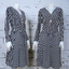 Dress2054 ชุดเดรสแฟชั่นแขนยาวลายริ้วโทนสีครีมกรม คอวีป้าย ผูกโบว์เอว ผ้าสแปนเด็กซ์เนื้อดีหนาน้ำหนักทิ้งตัว งานดีทรงสวย ใส่เที่ยว/ใส่ทำงานได้