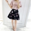 Skirt336 กระโปรงลายดอกชมพูพื้นสีดำ ซิปหลัง มีซับในอย่างดี ผ้าซาตินซิลค์เนื้อดีหนาสวย แมทช์กับเสื้อตัวไหนก็ดูดีดูไฮ งานดีทรงดีดูสวยแพง