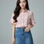 🦋 Blouse3720 เสื้อเชิ้ตลายสก็อตแขนสามส่วนระบาย คอปกปักผีเสื้อ เพิ่มมิติและความพิเศษไม่ซ้ำใคร ดีไซน์หวานละมุนกำลังดี