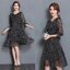 Dress4294 เดรสยาวทรงสวยลายดอกไม้เล็กๆ พื้นสีดำ แขนยาวสี่ส่วนแต่งระบาย คอวีใส่แล้วดูผอมเพรียว ซิปหลังใส่ง่าย เย็บติดซับในอย่างดีทั้งชุด ผ้าชีฟองเนื้อนุ่มมีน้ำหนักทิ้งตัว งานดีใส่สวยดูเรียบหรู งานสวยใส่ได้ทุกโอกาส