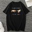 Blouse3984 เสื้อยืดไซส์ใหญ่/เสื้อโอเวอร์ไซส์สีดำลายเท่ๆ งานพิมพ์ดิจิตอลสีสวยคมชัด ผ้าคอตตอนโพลีเนื้อดีนุ่มใส่สบายยืดหยุ่นสูง แมทช์ง่ายใส่กับขาสั้นหรือขายาวก็ดูดีไม่แพ้กัน