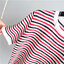 Blouse3910 เสื้อแฟชั่นนำเข้า เสื้อไหมพรมลายริ้วโทนสีขาวแดง งานผ้าไหมพรมเนื้อดีนุ่มเนียนยืดขยายได้เยอะมาก ผ้ามีน้ำหนักทิ้งตัว ทรงปล่อยใส่สบาย งานสวยใส่ง่ายน่ารักมาก แมทช์กับอะไรก็เข้า