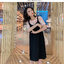 Dress4614 ชุดเดรสกระโปรงทรงปล่อยสีดำซิปหลังผ้าโพลีเนื้อดี พร้อมเสื้อตัวในลายดอกไม้โทนสีส้มผ้าเนื้อดียืดหยุ่นสูง งานสวยน่าใส่ ผ้านุ่มใส่สบาย แมทช์ได้ลงตัว ใส่เที่ยว/ใส่ทำงานได้