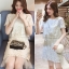Set_bs1754 ชุดเซ็ทลูกไม้ 2 ชิ้น(เสื้อ+กระโปรง) เสื้อ+กระโปรงเข้ารูปเอวยางยืดชายระบายฟรุ้งฟริ้ง มีซับในอย่างดีทั้งชุด ผ้าลูกไม้คอตตอนเนื้อดีหนาลายสวย งานเซ็ทเข้าชุดสุดน่ารัก ดีไซน์หวานๆ หรูๆ ดูดี ใส่เที่ยว/ใส่ทำงานได้ แยกแมทช์กับตัวอื่นได้