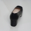 Chanel Black Calf Leather Patent Cap Toe Pumps Size 38.5