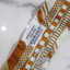 Hermes Caramel/White/Bronze Brides et Gris Silk Twilly Scarf (1 เส้น)
