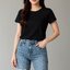 🖤 Blouse3635 เสื้อยืดสีดำ เรียบเท่ใส่ง่าย ไม่มีเอาท์! เสื้อยืดสีดำคอกลมแขนสั้น ผ้าคอตตอนเนื้อดีหนานุ่ม ยืดหยุ่น ใส่สบาย