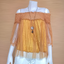 Blouse4011 เสื้อเปิดไหล่ทรงปล่อยสม็อคยางยืดรอบบ่า แขนสามส่วน ผ้ามุ้งมีซับในเนื้อนิ่มอย่างดีไม่คัน งานสวยหรูดูแพง แมทช์กับอะไรก็เข้า มี 4 สี ขาว, ชมพู, เหลือง, น้ำตาล